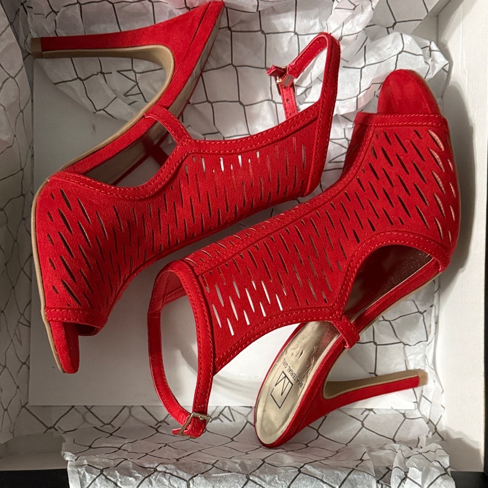 Material Girl Red Cutout Heels